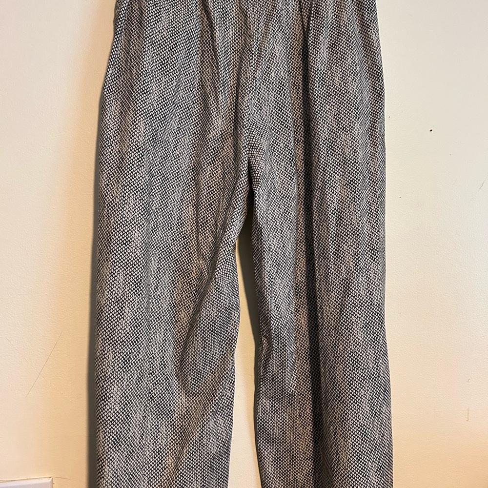 Eileen Fisher Monochrome Patterned Wide Leg Pants - Picture 3 of 7